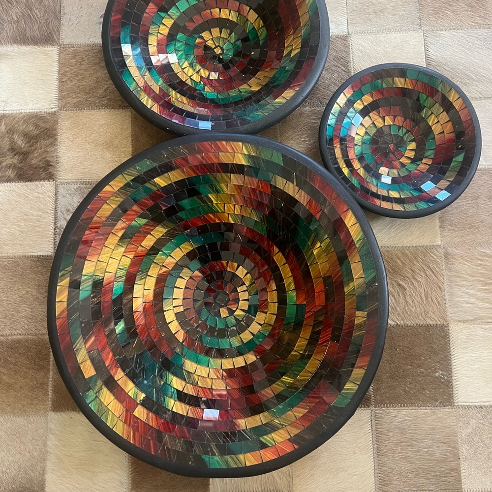 Colorful Mosaic Decorative Bowls